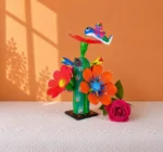 Alebrije Statue Cactus Biznaga Wooden Mexican Hummingbirg
