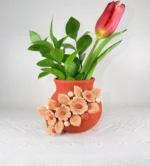 Barro Bordado Small Clay Vase Handmade in Oaxaca - Image 2