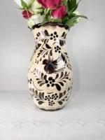 Black Ceramic Vase Handmade in Guanajuato - Image 3