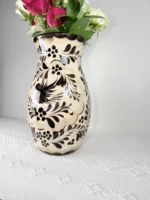 Black Ceramic Vase Handmade in Guanajuato - Image 2