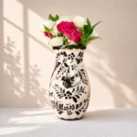Black Ceramic Vase Handmade in Guanajuato