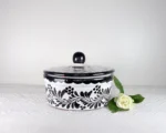 Black Handmade Ceramic Tortilla Warmer - Image 4