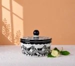 Black Handmade Ceramic Tortilla Warmer