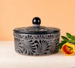 Black Talavera Style Tortillero
