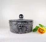 Black Talavera Style Tortillero - Image 2