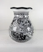 Black Traditional Talavera Vase - Image 3