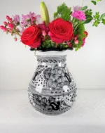 Black Traditional Talavera Vase - Image 7