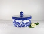 Blue Ceramic Tortillero with Lid - Image 4