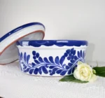 Blue Ceramic Tortillero with Lid - Image 3