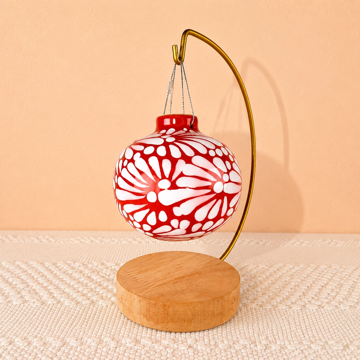 Burnt-Orange-Talavera-Christmas-Tree-Ornament-01-1.webp Burnt Orange Talavera Christmas Tree Ornament - Image 1