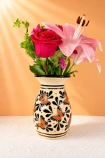 Butterfly Ceramic Vase Handcrafted in Mexico