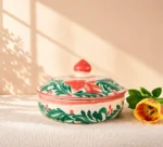 Ceramic Handpainted Tortillero with Lid