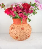 Clay Embroidered Clay Vase Handcrafted in Oaxaca - Image 2