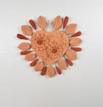 Clay Heart Wall Decor Handmade in Oaxaca - Image 2