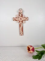 Clay Wall Cross Handmade in Mexico - Image 2