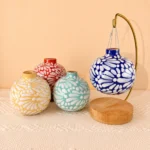 Dark Blue Talavera Christmas Ornament - Image 2