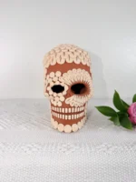 Day of the Death Clay Skull handcrafted in Michoacan - Image 3