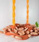 Embroidered Clay Candleholder Wreath from Oaxaca - Image 2