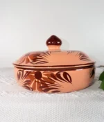 Glazed Ceramic Tortillero Handmade in Mexico - Image 2