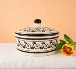 Handcrafted Black Ceramic Tortilla Warmer