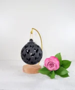 Handcrafted Black Clay Christmas Ornament - Image 2
