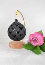Handcrafted Black Clay Christmas Ornament - Image 3