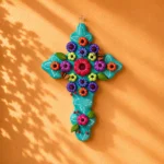 Handcrafted Crucifix Clay from Metepec Mexico Wall Decor