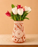 Handcrafted Filigrana Clay Vase from Michoacan
