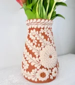 Handcrafted Filigrana Clay Vase from Michoacan - Image 3