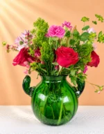 Handcrafted Glass Cactus Vase