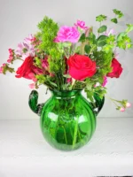 Handcrafted Glass Cactus Vase - Image 2