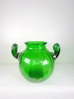 Handcrafted Glass Cactus Vase - Image 3