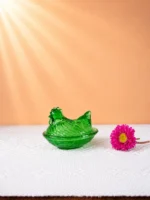 Handcrafted Glass Hen Mini Dish