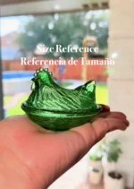 Handcrafted Glass Hen Mini Dish - Image 5