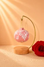 Handcrafted Pink Talavera Mexican Christmas Tree Ornament
