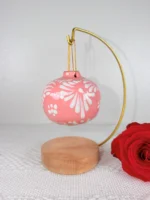 Handcrafted Pink Talavera Mexican Christmas Tree Ornament - Image 3