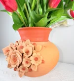 Handmade Atzompa Oaxaca Clay Vase - Image 4