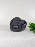 Handmade Black Clay Carved Jewerly Box - Image 3