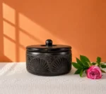 Handmade Black Clay Tortilla Warmer