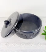 Handmade Black Clay Tortilla Warmer - Image 5
