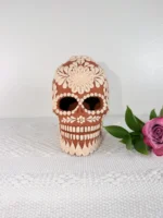 Handmade Clay Skull for Dia de Muertos - Image 3