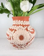 Handmade Clay Terracota Vase from Michoacan - Image 3