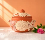 Handmade Clay Tortillero with lid from Michoacan