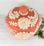 Handmade Clay Tortillero with lid from Michoacan - Image 2