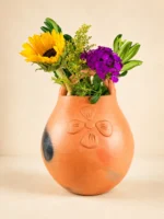 Handmade Clay Vase from Oaxaca