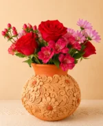Handmade Clay Vase from Oaxaca Mexico