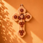 Handmade Crucifix Clay from Metepec Mexico