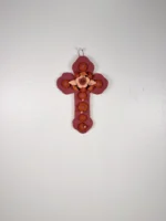 Handmade Crucifix Clay from Metepec Mexico Wall Decor - Image 2