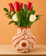 Handmade Filigrana Clay Vase from Michoacan