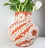 Handmade Filigrana Clay Vase from Michoacan - Image 2